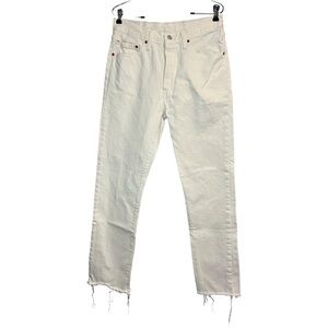 Levi's White 501 Straight Leg Jeans size W30 L32